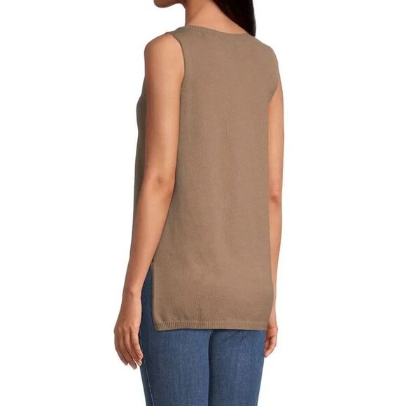 Max Mara Leisure Nastie Sleeveless Sweater in Mastice (Taupe) NWT Size Large - Picture 6 of 11